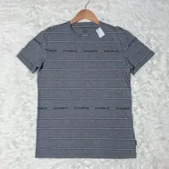 新品タグ付き‼︎ AMERICAN EAGLE グレー ストライプ ロゴ Tシャツ