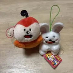 たべっこどうぶつ　サルとウサギのぬいぐるみ