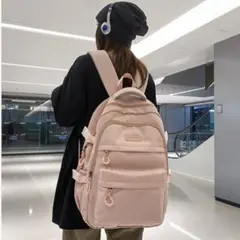 【新品未使用】リュック　大容量　軽量　通勤　通学　お買い得　ピンク