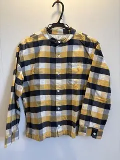 無印良品　長袖チェック　スタンドカラー　ネルシャツ　150