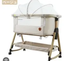 美品⭐︎HZDMJ ベビーベッド　ベージュ hzdmj ベビーベッド 2023年型 ベージュ 長く使えるベビーベッドの