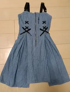 美品ALGY♡レースアップジャンスカ♡デニム160cm