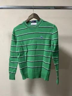 Lacoste ウールニット　XS ボーダー　緑