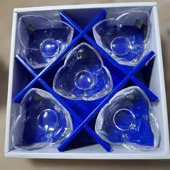 HOYA CRYSTAL　小さい器　ガラス製小鉢シール付き　5個セット　未使用品