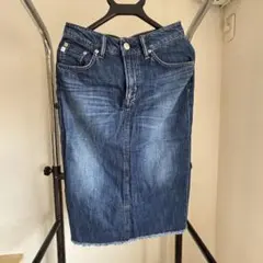 デニムブルー タイトスカート Mサイズ