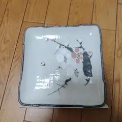 和食器 陶器 四角皿 梅柄 揃え