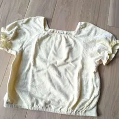 ユニクロ　 ギンガムチェック パフスリーブTシャツ