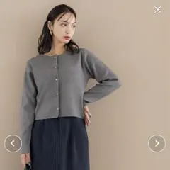 coca グレー カーディガン S 金ボタンニットカーディガン　コカ