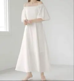 Heather 2way オフショル ワンピース ホワイト Fのサムネイル