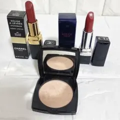 CHANEL Dior コスメ3点セット リップ2本 ファンデーションのサムネイル