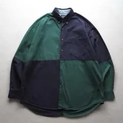 90s OLD GAP パネル切り替え ツートン コットンシャツ お洒落シャツ