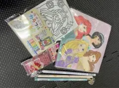 【女の子向け】お絵描き文具セット ぬりえ 飾り付き鉛筆 香り付消しゴム紙ナプキン