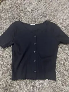 GU リブクロップド2wayカーディガン