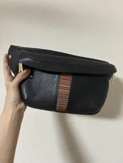 Paul Smith レザー サコッシュ ボディバッグ マルチストライプのサムネイル