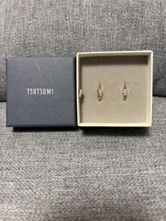 【TSUTSUMI】 K10イエローゴールドキュービックイヤリング
