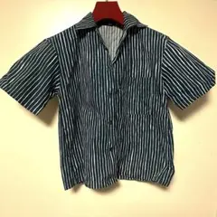 marimekko × UNIQLO 海外限定 半袖シャツ ストライプ柄 XSのサムネイル