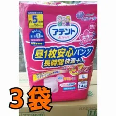 エリエール アテント 昼1枚安心パンツ 長時間快適プラス L 14枚入 3袋のサムネイル