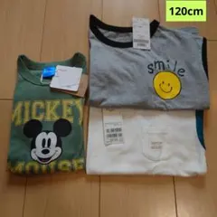 【タグつき、未使用】Tシャツ 120cm、3点セットのサムネイル