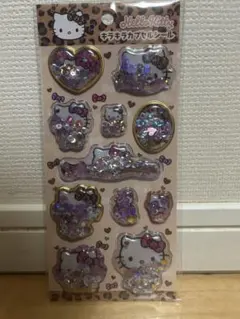 ハローキティ キラキラカプセルシール　ギャルキティ　ヒョウ柄　シャカシャカシールのサムネイル
