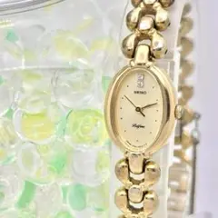 【新品電池】 SEIKO セイコー ダイヤ レディース 腕時計 ゴールド ドレス