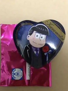 おそ松さん、プロントコラボ・ハート缶バッチ（カラ松）