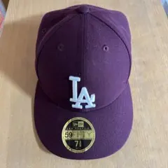 LA 59FIFTY キャップ 7 3/8 バーガンディ