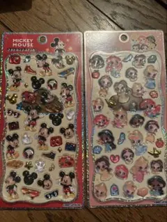 ミッキーマウス ディズニー プリンセス プチドロップステッカー 2枚セット