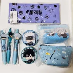 呪術廻戦 クリアペンケース ボールペン プチキャン ポーチ 8点セット