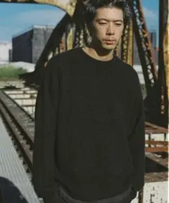 LIDNM CASHMERE MILLED CREW KNIT L