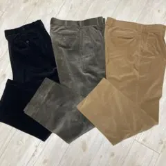 90's コーデュロイ ツータックスラックス 3本セット　コムデギャルソン