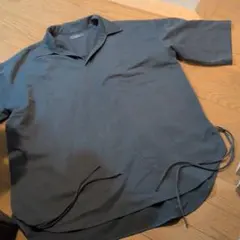 CLEL クレイル スキッパーシャツ 半袖 ブラック