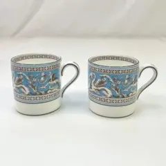 ◎WEDGWOOD フロレンティーン ターコイズ デミタスカップ 2個セット