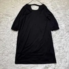 【ザラベーシック】黒 チュニック ワンピース ゆったり 着痩せ 効果 韓国風