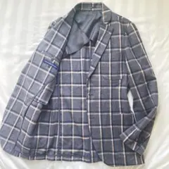 美品 グリーンレーベルリラクシング チェック フランネル テーラード