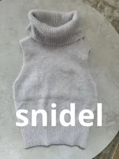 snidel美品 フォックスアルパカ ノースリタートルネックニット単品