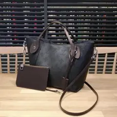 LOUIS VUITTON ショルダーバッグ マヒナ パンチング 黒 革 美品 - メルカリ