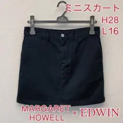 【MARGARET HOWELL×EDWIN/ミニスカート】紺色 チノ (M)のサムネイル