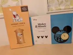 ディズニー　プーさん　アンティーククロック　ミッキー　ミニー　シルエットクロック