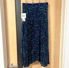 【タグ付き未使用品】UNIQLO:C プリーツスカート　ブルー　Mサイズ