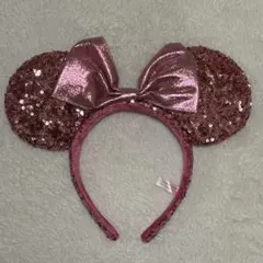 ディズニー ミニー カチューシャ ピンク スパンコール 定番 人気