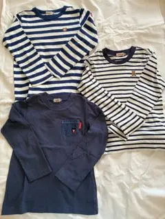 ミキハウス　Tシャツ　120 ３枚セット　ダブルビー