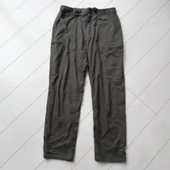 ユニクロ カーゴパンツ ヒートテック 裏起毛 フロントベルト付き カーキ