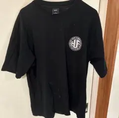 HUF バックプリント 半袖Tシャツ M ブラック ストリート ワンポイントのサムネイル