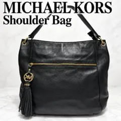 MICHAEL KORS ワンショルダーバッグ レザー ブラック 美品 タッセル