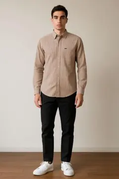 【美品】McGREGOR 長袖シャツ L チェック柄 綿100% 日本製