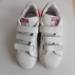 adidas Stan Smith ホワイト/ピンク ベルクロ　18cm
