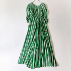 ヌキテパ★コットンボイルストライプウエストワンピースグリーンM 楽天市場】ne Quittez pas ヌキテパ コットン ボイル ストライプ