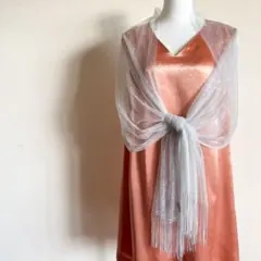 ショール　ストール　シルバー　結婚式　ラメ