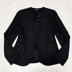 極美品✨️セオリー　ノーカラージャケット LIGHTSAXONY 黒