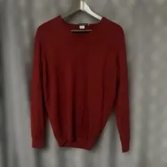 ジョンスメドレー　エクストラファイン　メリノウール　イギリス製　レッド